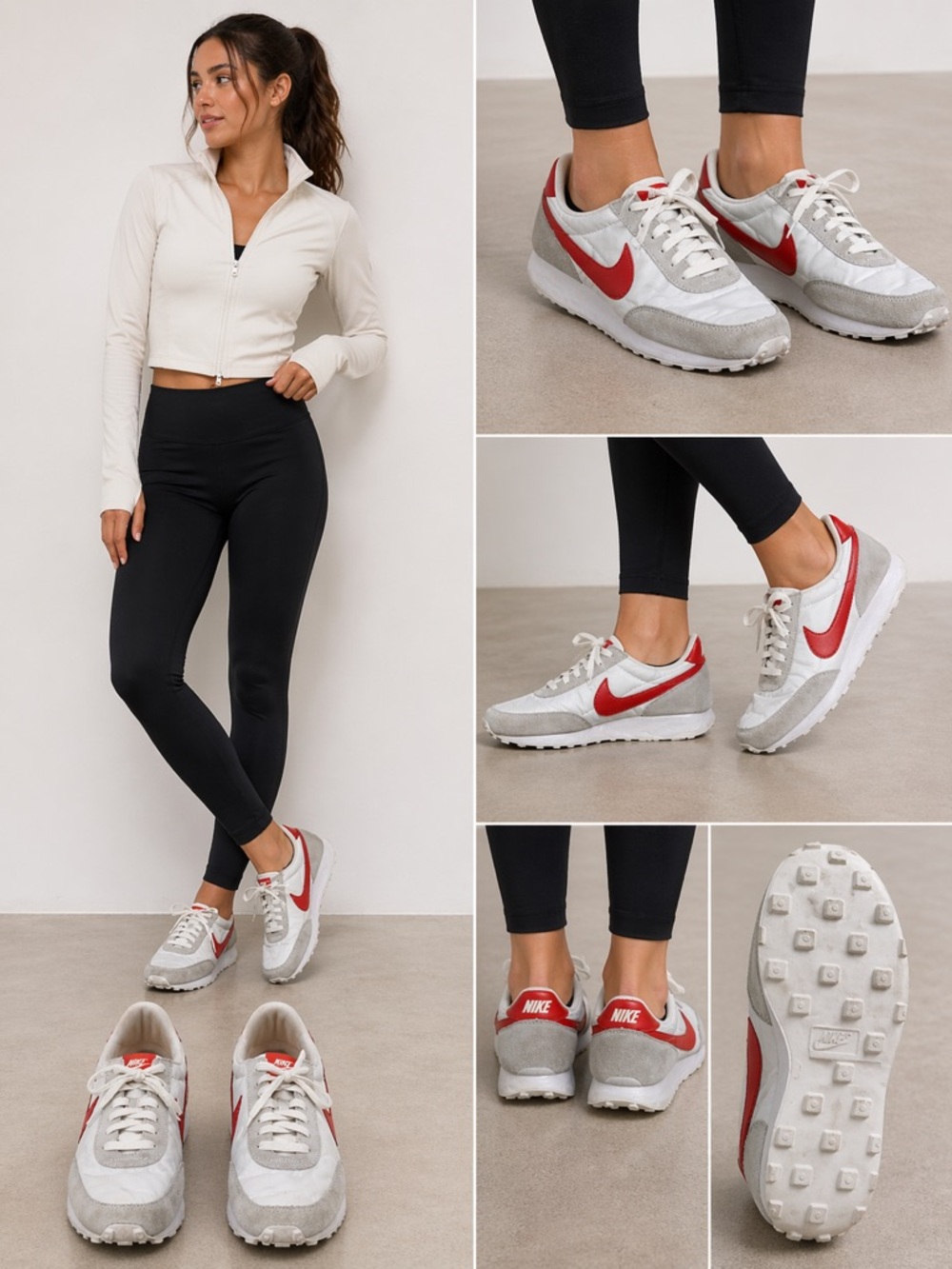 Nike Daybreak-Type CK2351-108 White Red Retro Sneakers Women’s Size 9